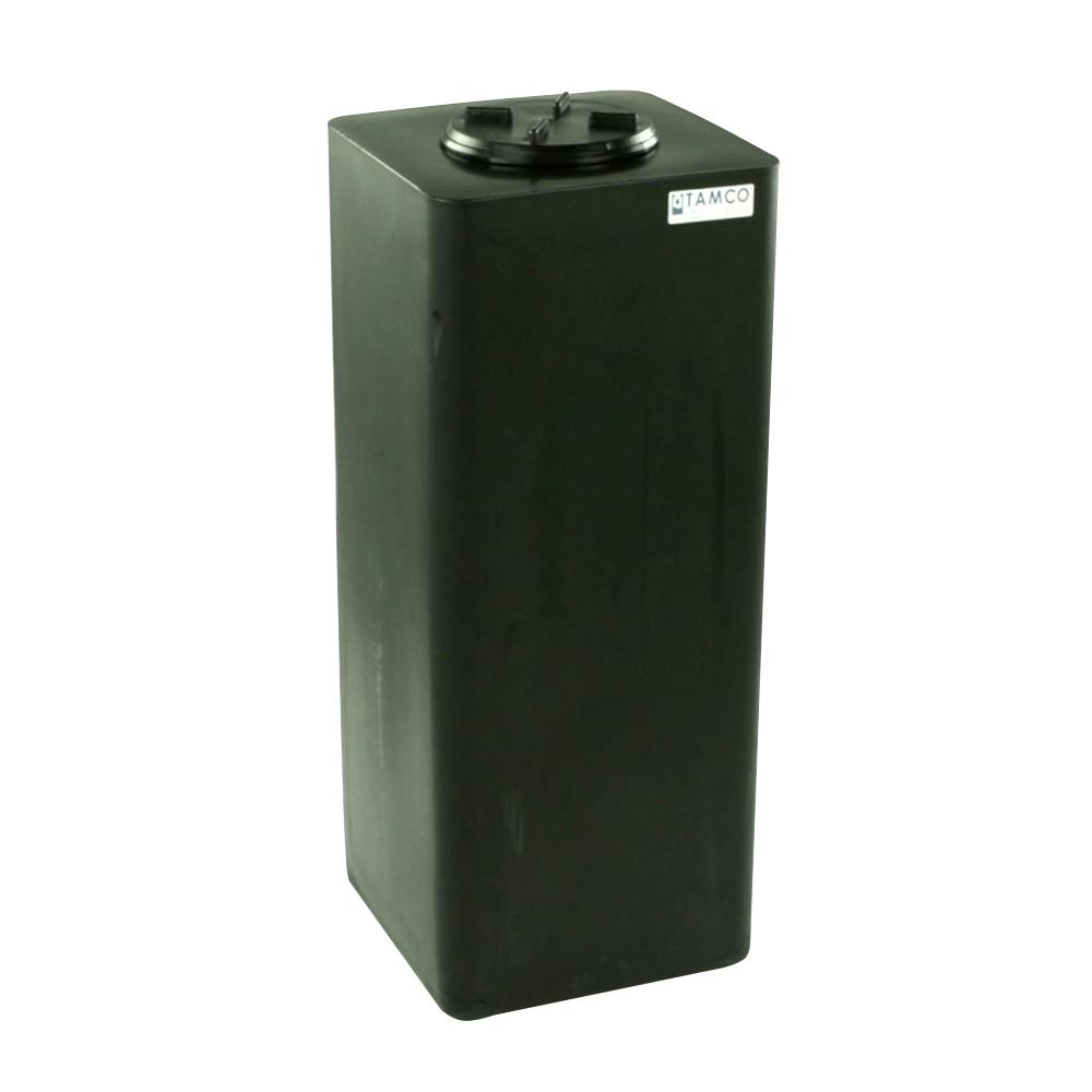 15 Gallon Black LLDPE Square Utility Tamco® Tank with 5-1/2" Lid - 11-1/2" L x 11-1/2" W x 29" Hgt.