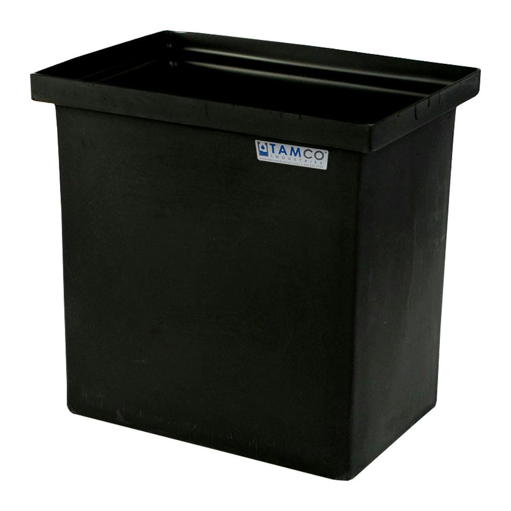 15 Gallon Black LLDPE Rectangular Tamco® Heavy-Duty Tank with Internal Flange - 18" L x 12" W x 18" Hgt. (Cover Sold Separately)