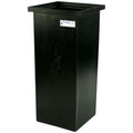18 Gallon Black LLDPE Rectangular Tamco® Heavy-Duty Tank with Internal Flange - 12" L x 12" W x 30" Hgt. (Cover Sold Separately)