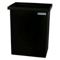 20 Gallon Black LLDPE Rectangular Tamco® Heavy-Duty Tank with Internal Flange - 18" L x 12" W x 24" Hgt. (Cover Sold Separately)
