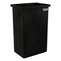27 Gallon Black LLDPE Rectangular Tamco® Heavy-Duty Tank with Internal Flange - 18" L x 12" W x 30" Hgt. (Cover Sold Separately)