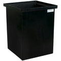 34 Gallon Black LLDPE Rectangular Tamco® Heavy-Duty Tank with Internal Flange - 18" L x 18" W x 24" Hgt. (Cover Sold Separately)