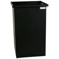 43 Gallon Black LLDPE Rectangular Tamco® Heavy-Duty Tank with Internal Flange - 18" L x 18" W x 30" Hgt. (Cover Sold Separately)