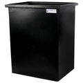 55 Gallon Black LLDPE Rectangular Tamco® Heavy-Duty Tank with Internal Flange - 24" L x 18" W x 30" Hgt. (Cover Sold Separately)