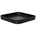 11-1/2" L x 11-1/2" W x 1-1/4" Hgt. Black Tamco® Curved Corner Tray