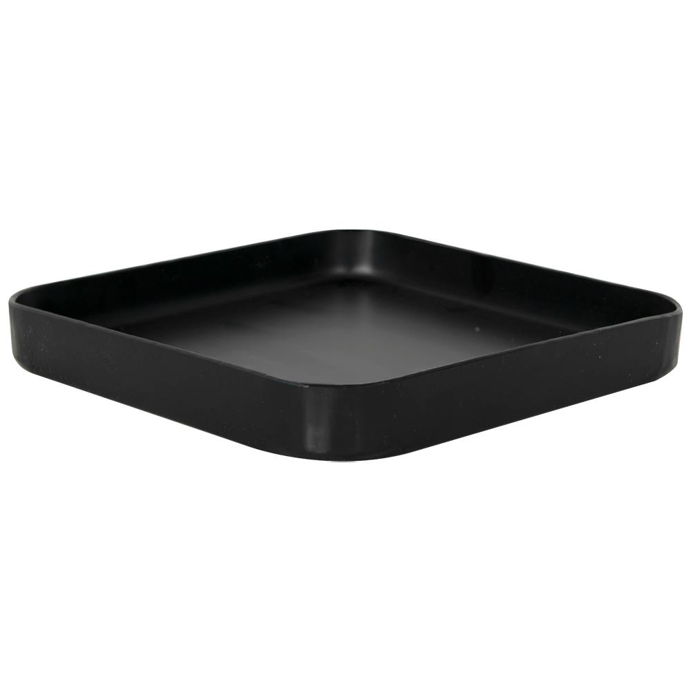 11-1/2" L x 11-1/2" W x 1-1/4" Hgt. Black Tamco® Curved Corner Tray