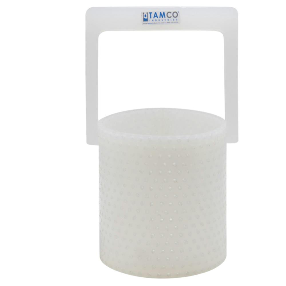 5" Dia. x 5" Hgt. Tamco® Round Polypropylene Dipping Basket with 1/8" Perforation