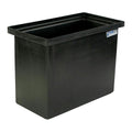 22 Gallon Black LLDPE Rectangular Tamco® Heavy-Duty Tank with Internal Flange - 24" L x 12" W x 18" Hgt. (Cover Sold Separately)