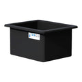 50 Gallon Black LLDPE Rectangular Tamco® Heavy-Duty Tank with External Flange - 30" L x 24" W x 18" Hgt. (Cover Sold Separately)