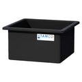 69 Gallon Black LLDPE Rectangular Tamco® Heavy-Duty Tank with External Flange - 30" L x 30" W x 18" Hgt. (Cover Sold Separately)