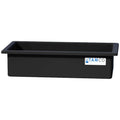 50 Gallon Black LLDPE Rectangular Tamco® Heavy-Duty Tank with External Flange - 48" L x 24" W x 12" Hgt. (Cover Sold Separately)