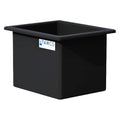 70 Gallon Black LLDPE Rectangular Tamco® Heavy-Duty Tank with External Flange - 30" L x 24" W x 24" Hgt. (Cover Sold Separately)
