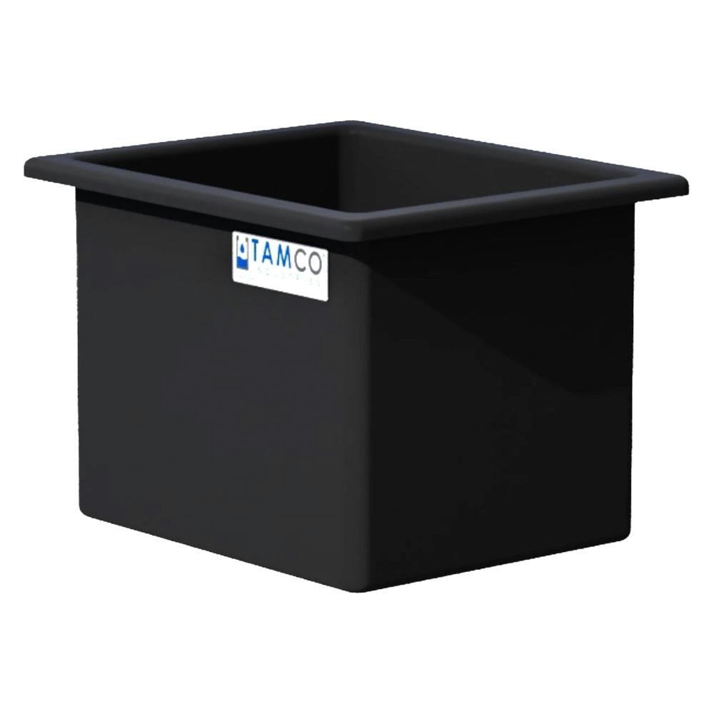 70 Gallon Black LLDPE Rectangular Tamco® Heavy-Duty Tank with External Flange - 30" L x 24" W x 24" Hgt. (Cover Sold Separately)