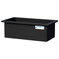 75 Gallon Black LLDPE Rectangular Tamco® Heavy-Duty Tank with External Flange - 48" L x 24" W x 18" Hgt. (Cover Sold Separately)