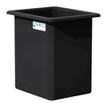 105 Gallon Black LLDPE Rectangular Tamco® Heavy-Duty Tank with External Flange - 30" L x 24" W x 36" Hgt. (Cover Sold Separately)