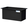 105 Gallon Black LLDPE Rectangular Tamco® Heavy-Duty Tank with External Flange - 48" L x 24" W x 24" Hgt. (Cover Sold Separately)