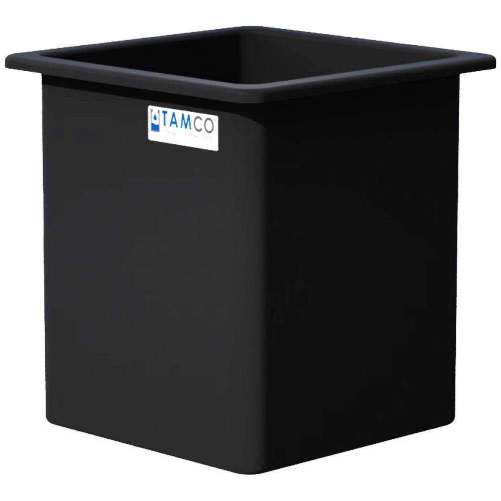 138 Gallon Black LLDPE Rectangular Tamco® Heavy-Duty Tank with External Flange - 30" L x 30" W x 36" Hgt. (Cover Sold Separately)