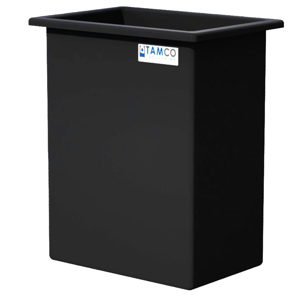 180 Gallon Black LLDPE Rectangular Tamco® Heavy-Duty Tank with External Flange - 36" L x 24" W x 48" Hgt. (Cover Sold Separately)