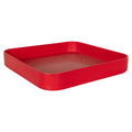 11-1/2" L x 11-1/2" W x 1-1/4" Hgt. Red Tamco® Curved Corner Tray