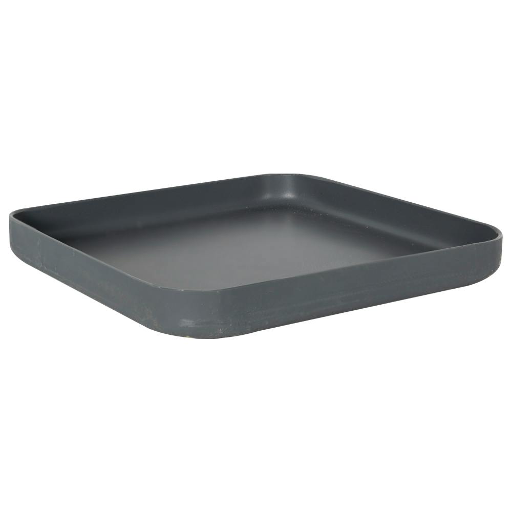 11-1/2" L x 11-1/2" W x 1-1/4" Hgt. Slate Gray Tamco® Curved Corner Tray