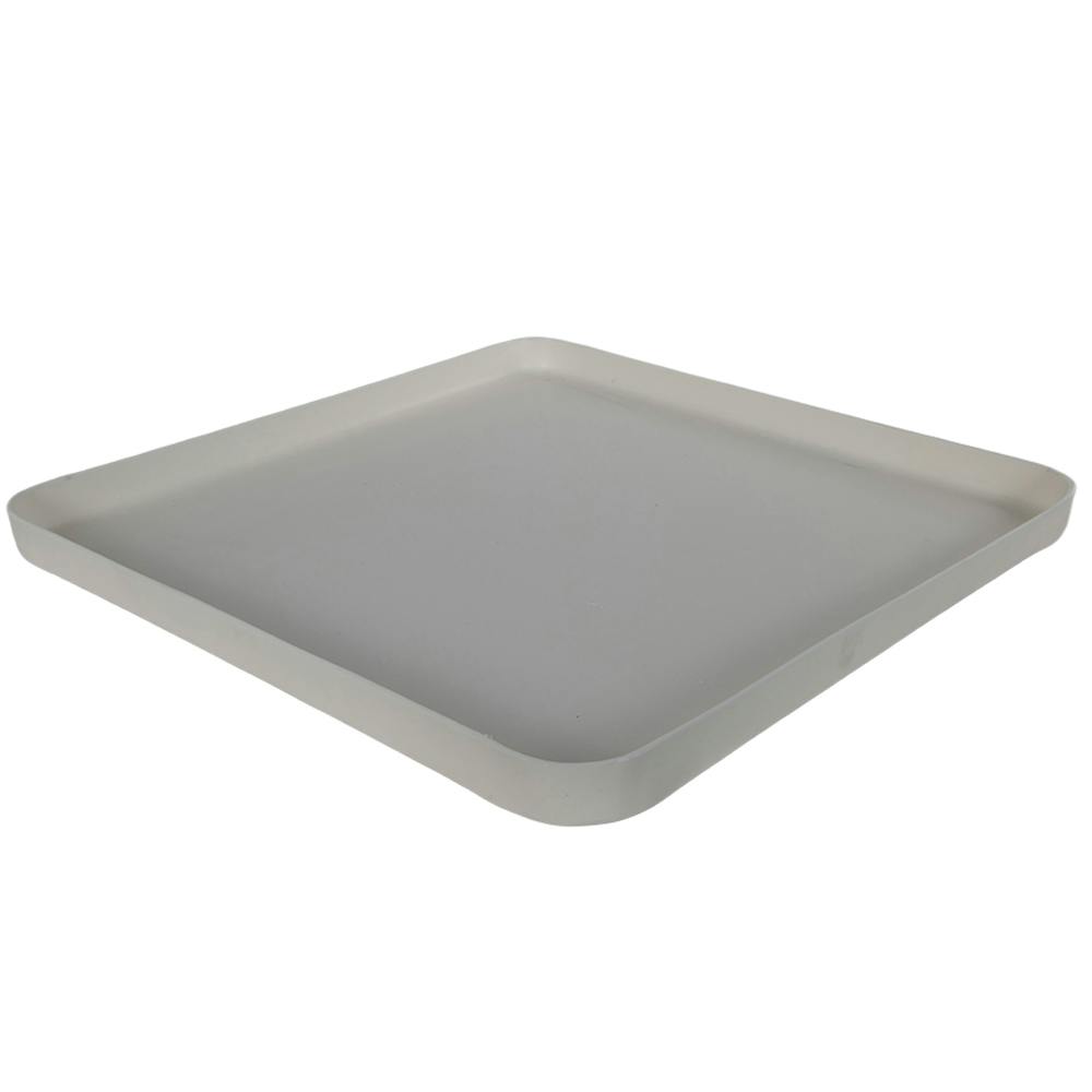 18-1/2" L x 18-1/2" W x 1-1/2" Hgt. White Tamco® Curved Corner Tray
