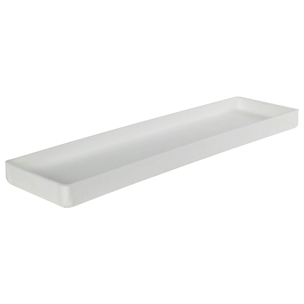 20" L x 6" W x 1-1/4" Hgt. White Tamco® Tray