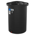 325 Gallon Black Closed Top Vertical Batch Tank - 36" Dia. x 81" Hgt.