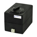 2-1/2 Gallon Black LLDPE Rectangular Utility Tamco® Tank with 4" Lid & 1/2" FNPT Fitting & 1/2-Gallon Graduations - 12" L x 8" W x 10" Hgt.