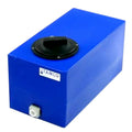 5 Gallon Blue LLDPE Rectangular Utility Tamco® Tank with 4" Lid & 1/2" FNPT Fitting & 1-Gallon Graduations - 18" L x 9" W x 10" Hgt.