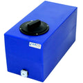 6 Gallon Blue LLDPE Rectangular Utility Tamco® Tank with 4" Lid & 1/2" FNPT Fitting & 1-Gallon Graduations - 19" L x 9" W x 11-1/2" Hgt.