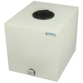 16 Gallon Natural LLDPE Rectangular Utility Tamco® Tank with 4" Lid & 3/4" FNPT Fitting & 2-Gallon Graduations - 18-1/2" L x 15" W x 16-1/2" Hgt.