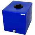 16 Gallon Blue LLDPE Rectangular Utility Tamco® Tank with 4" Lid & 3/4" FNPT Fitting & 2-Gallon Graduations - 18-1/2" L x 15" W x 16-1/2" Hgt.