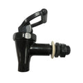 1/2" ID x 11/16" Discharge Polypropylene Fast Draw-Off Faucet with Nudger Handle - 1-1/4" Thread L