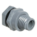 1/2" Loose Socket x Thread Light Gray CPVC Bulkhead Fitting w/EPDM Gasket - 1.38" Hole Size
