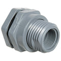 1" Loose Socket x Thread Light Gray CPVC Bulkhead Fitting w/EPDM Gasket - 1.88" Hole Size
