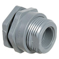 1 -1/4" Loose Socket x Thread Light Gray CPVC Bulkhead Fitting w/EPDM Gasket - 2.63" Hole Size
