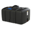 150 Gallon Black Flat Bottom Tank with 8" Lid & 1" Fitting - 48" L x 36" W x 29" Hgt.