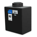 7 Gallon Black Polyethylene Rectangular Flat Bottom Tank with 5" Lid & 3/4" Fitting - 14" L x 9" W x 15" Hgt.