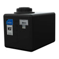 16 Gallon Black Polyethylene Rectangular Flat Bottom Tank with 5" Lid & 3/4" Fitting - 21" L x 14" W x 14" Hgt.