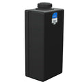 20 Gallon Black Polyethylene Rectangular Flat Bottom Tank with 5" Lid & 1/2" Outlet - 15" L x 11" W x 31" Hgt.