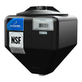 4 Gallon Black LLDPE Square Rinse Tank with 8" Lid & 1-1/4" Spinweld Fitting - 11" L x 11" W x 14" Hgt.