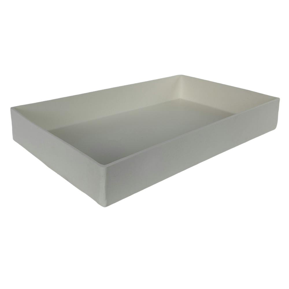 20" L x 12" W x 3" Hgt. White Tamco® Tray