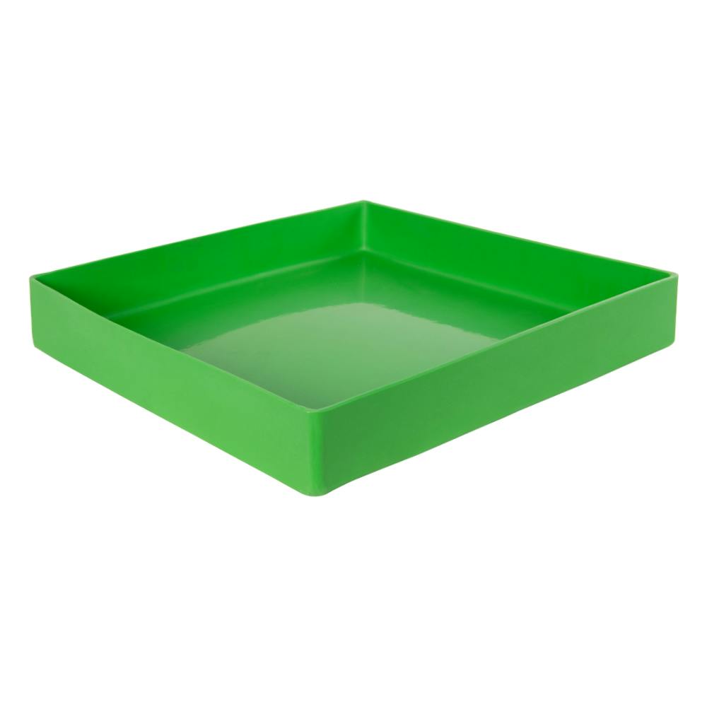 18" L x 18" W x 3" Hgt. Green Tamco® Tray