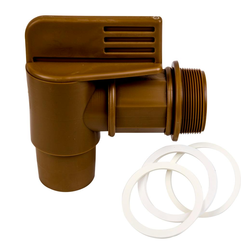 2" Gold Drum Faucet with 2-3/16" OD Outlet