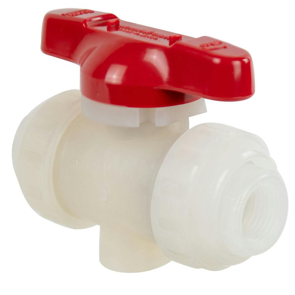 1-1/2" Threaded PVDF True Union Ball Valve with FKM O-Rings