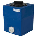 2 Gallon Blue LLDPE Square Utility Tamco® Tank with 4" Lid & 1/2" FNPT Fitting & 1/2-Gallon Graduations - 8-1/2" L x 8-1/2" W x 12" Hgt.