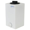 3-1/2 Gallon Natural LLDPE Square Utility Tamco® Tank with 4" Lid & 1/2" FNPT Fitting & 1/2-Gallon Graduations - 8-1/2" L x 8-1/2" W x 16" Hgt.