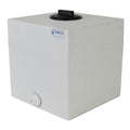 15 Gallon Natural LLDPE Square Utility Tamco® Tank with 8" Gasketed Lid & 3/4" FNPT Fitting & 2-1/2-Gallon Graduations - 16" L x 16" W x 17-1/2" Hgt.