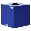 15 Gallon Blue LLDPE Square Utility Tamco® Tank with 8" Gasketed Lid & 3/4" FNPT Fitting & 2-1/2-Gallon Graduations - 16" L x 16" W x 17-1/2" Hgt.