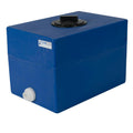 10 Gallon Blue LLDPE Rectangular Utility Tamco® Tank with 4" Lid & 3/4" FNPT Fitting & 2-Gallon Graduations - 18-1/2" L x 12-1/2" W x 14" Hgt.